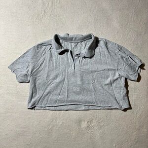 Offline American Eagle Women’s Small Gray Cropped Polo Shirt
